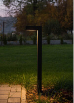 Stalp de iluminat ornamental pentru gradina echipat, negru, 0.85ml, LED, 9.5W, 3000K, On/Off, Norlys, Asker Bollard