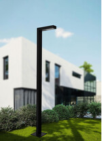 Stalp de iluminat ornamental pentru gradina echipat, negru, 2.16ml, LED, 8.5W, 3000K, DALI2/NightDim, Norlys, Asker Pole