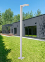 Stalp de iluminat ornamental pentru gradina echipat, aluminiu, 2.36ml, LED, 12W, 3000K, dimabil, Norlys, Asker Pole