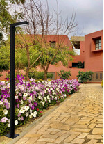 Stalp de iluminat ornamental pentru gradina echipat, negru, 2.36ml, LED, 12W, 3000K, dimabil, Norlys, Asker Pole