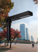 Corp de iluminat LED pentru stalp stradal, 3000K, 470x110x50mm, negru, 19.5W, IP65, Norlys