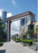Corp de iluminat LED pentru stalp stradal, 3000K, 470x110x50mm, grafit, 19.5W, IP65, Norlys