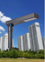 Corp de iluminat LED pentru stalp stradal, 3000K, 470x110x50mm, grafit, 19.5W, IP65, Norlys