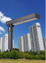 Corp de iluminat LED pentru stalp stradal, 3000K, 470x110x50mm, grafit, 39.8W, IP65, Norlys