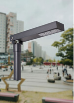 Corp de iluminat LED pentru stalp stradal, 3000K, 470x110x50mm, grafit, 19.5W, IP65, Norlys