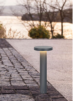 Stalp de iluminat ornamental pentru gradina echipat, grafit, 0.55ml, LED, 17.6W, 3000K, DALI2/NightDim, Norlys, Borg