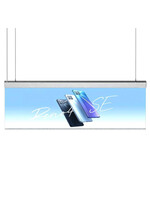 Panou publicitar LED suspendat bidirectional, H1, orizontal, 6000K, IP20, 12VDC, 900x350mm, abcMIX, PB1235