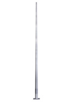 Stalp de iluminat stradal octogonal cu flansa neechipat, 6ml, gri, otel galvanizat, IP65, SOG
