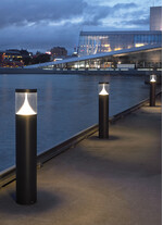 Stalp de iluminat ornamental pentru gradina echipat, grafit, 1.08ml, LED, 20.3W, 3000K, dimabil, Norlys, Egersund