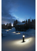 Stalp de iluminat ornamental pentru gradina echipat, aluminiu, 0.63ml, LED, 22W, 3000K, dimabil, Norlys, Egersund