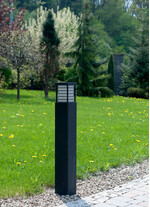Stalp de iluminat ornamental pentru gradina echipat, negru, 0.85ml, LED, 5.9W, 2700K, dimabil, Norlys, Halmstad