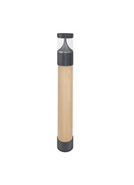 Stalp de iluminat ornamental pentru gradina echipat, aluminiu, 0.85ml, LED, 9.1W, 3000K, dimabil, insertie lemn natural, Norlys, Egersund Mini
