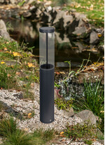 Stalp de iluminat ornamental pentru gradina echipat, grafit, 0.85ml, LED, 23.9W, 3000K, DALI2/NightDim, Norlys, Egersund Park