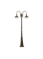 Stalp de iluminat ornamental pentru gradina echipat , negru, 2.16ml, E27, 4000K, 2x52W, IP43, Cima, Ideal Lux