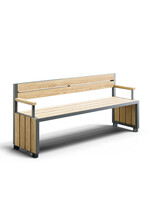 Banca exterior cu spatar, 180x55x80, Unica LZO 1.8, ElmarCo