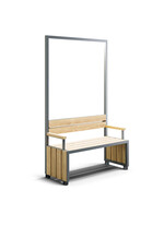 Banca exterior cu spatar, 120x55x80, Unica LZO 1.2, ElmarCo