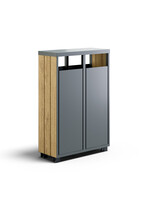 Cos de gunoi stradal dublu, 72x30x105, Unica K2, ElmarCo