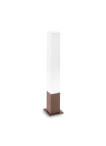 Stalp de iluminat modern pentru gradina echipat , cafeniu, 0.79ml, GX53, 4000K, 1x15W, IP65, Edo, Ideal Lux