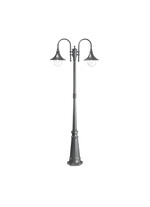 Stalp de iluminat ornamental pentru gradina echipat , antracit, 2.16ml, E27, 4000K, 2x52W, IP43, Cima, Ideal Lux