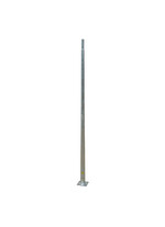 Stalp de iluminat stradal octogonal cu flansa neechipat, 3ml, gri, otel galvanizat, IP65, NVR