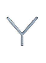 Brat pentru stalp de iluminat, dublu curbat 90°, gri, 2X1ml, NVR