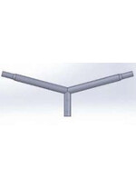 Brat pentru stalp de iluminat, dublu curbat 180°, gri, 2X1ml, NVR
