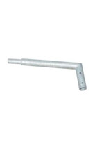 Brat pentru stalp de iluminat, simplu curbat, gri, 1ml, NVR