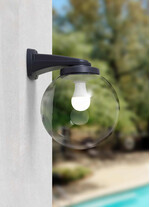 Aplica de iluminat LED pentru gradina, 330x290mm, E27, 11W, CCT set, tip glob, IP55, Fumagalli, Globe 250 Modern, Nardo