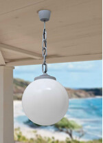 Pendul de iluminat LED pentru gradina, 750x300mm, E27, 11W, CCT set, IP55, Fumagalli, Globe 300 Modern, Sicar