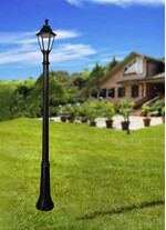 Stalp de iluminat ornamental pentru gradina echipat, 2.5ml, E27, 11W, CCT set, IP55, Fumagalli, Rut, Ricu
