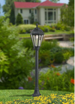 Stalp de iluminat ornamental pentru gradina echipat, 1ml, E27, 11W, CCT set, IP55, Fumagalli, Salem, Mizar