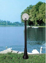 Stalp de iluminat ornamental pentru gradina echipat, 1.8ml, E27, 8.5W, CCT set, IP55, Fumagalli, Globe 250 Classic, Artu'