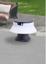 Stalp de iluminat solar pentru gradina, cu senzor de prezenta, 0.16ml, 2W, mat, Fumagalli, Solar, Josepha