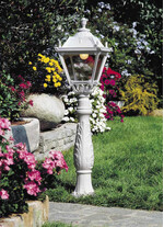 Stalp de iluminat ornamental pentru gradina echipat, 1.2ml, E27, 8.5W, CCT set, IP55, Fumagalli, Tobia, Iafet.R