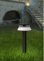 Stalp de iluminat solar pentru gradina, cu senzor de prezenta, 0.8ml, tip tarus, 2W, mat, Fumagalli, Solar, Santina