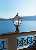 Stalp de iluminat ornamental pentru gradina echipat, 0.7ml, E27, 50W, 3000K, Fumagalli, Simon, Lot