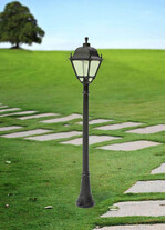 Stalp de iluminat ornamental pentru gradina echipat, 2ml, E27, 30W, CCT set, IP55, Fumagalli, Simon, Artu'