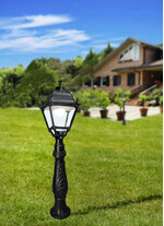 Stalp de iluminat ornamental pentru gradina echipat, 1.3ml, E27, 30W, CCT set, IP55, Fumagalli, Simon, Iafet.R