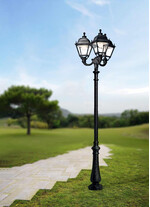 Stalp de iluminat ornamental pentru gradina echipat, 3.1ml, 3 brate, E27, 3x50W, 4000K, Fumagalli, Simon, Nebo Ofir
