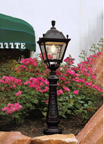 Stalp de iluminat ornamental pentru gradina echipat, 1.7ml, E27, 50W, 3000K, Fumagalli, Elia, Ermon.R