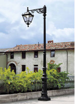 Stalp de iluminat ornamental pentru gradina echipat, 4.2ml, GX53, 8x10W, CCT set, IP55, Fumagalli, Elia, Giona 4000 Aron