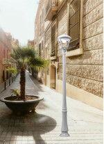 Stalp de iluminat modern pentru gradina echipat, 2.4ml, E27, 50W, 3000K, Fumagalli, Sergio, Emilio