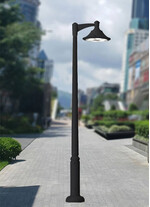 Stalp de iluminat modern pentru gradina echipat, 4.3ml, E40, Fumagalli, EcoVivi 400, Ektor 4000