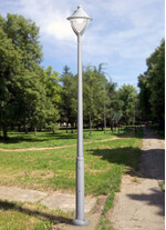 Stalp de iluminat modern pentru gradina echipat, 4.6ml, E27, 50W, 3000K, Fumagalli, Beppe 400, Ektor 4000