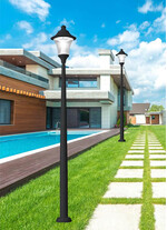 Stalp de iluminat modern pentru gradina echipat, 4.1ml, GX53, 6x10W, CCT set, IP55, Fumagalli, Remo 400, Akille 3500