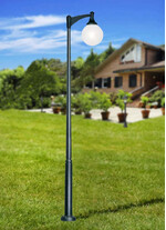 Stalp de iluminat stradal modern echipat, 4.6ml, H.FC1, E27, Fumagalli, Globe 500 Modern, Ektor 4500 Pilar