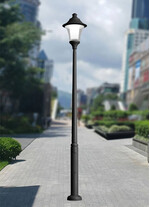 Stalp de iluminat modern pentru parcuri echipat, 3.8ml, E27, 50W, 4000K, Fumagalli, Remo 500, Ektor 3000