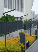 Stalp de iluminat modern pentru gradina echipat, 2ml, LED, 4000K, 1 brat, 2x8.5W, IP65, Elew LO, ElmarCo