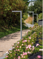 Stalp de iluminat modern pentru parcuri echipat, 2.5ml, LED, 4000K, 1 brat, 2x8.5W, IP65, Way LO, ElmarCo
