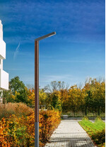 Stalp de iluminat modern pentru parcuri echipat, 4ml, LED, 4000K, 1 brat, insertie lemn, 1x24W, IP65, Way D S, ElmarCo
